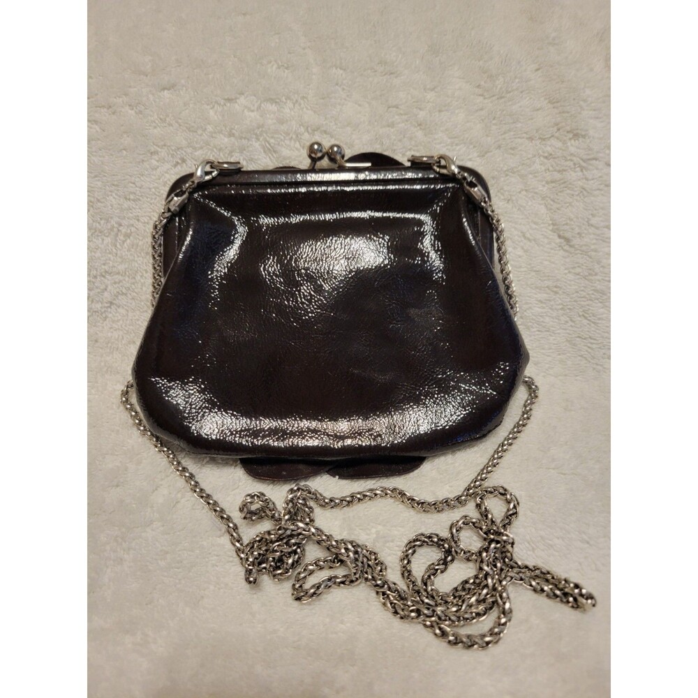 Brighton Roselie Leather Coin Purse Crossbody Black/Brown - Picture 3 of 8